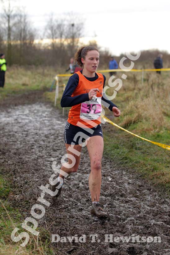 Aiveen Fox (Durham City)  the senior women 2012 North East Championships, Summerhill Country Park, Hartlepool.